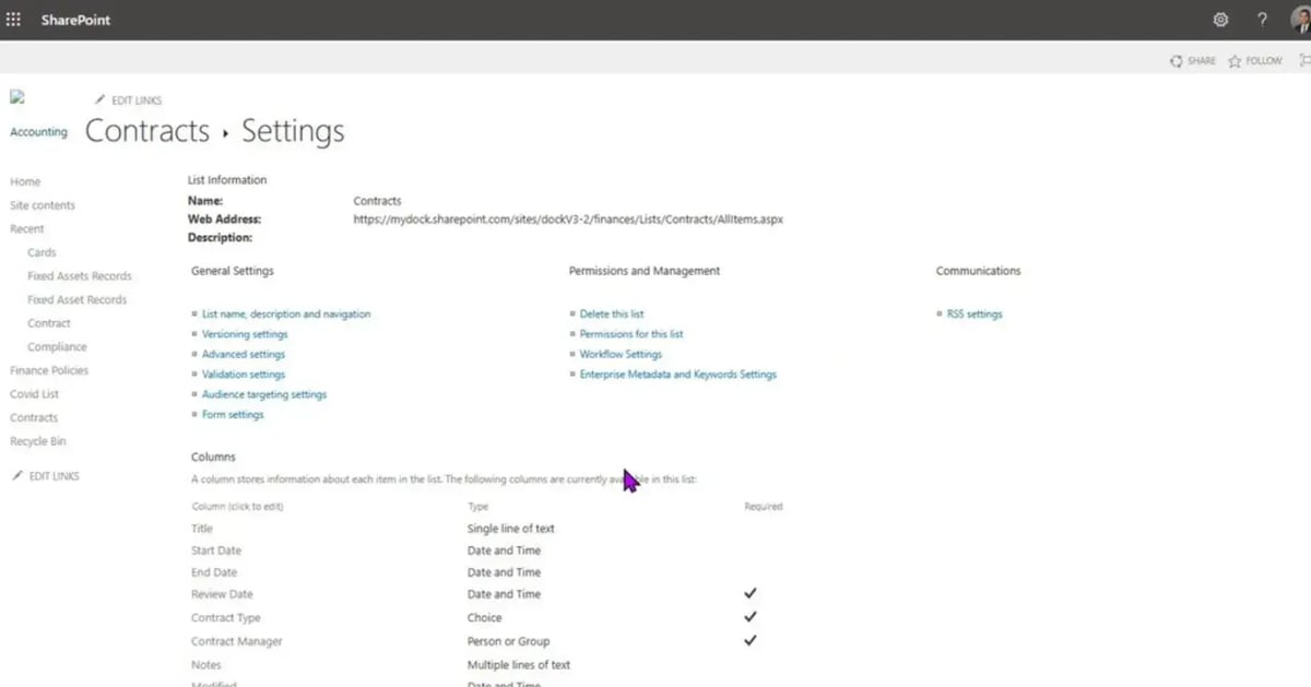 SharePoint Advanced permissions settings removing inheritance to restrict contract list access